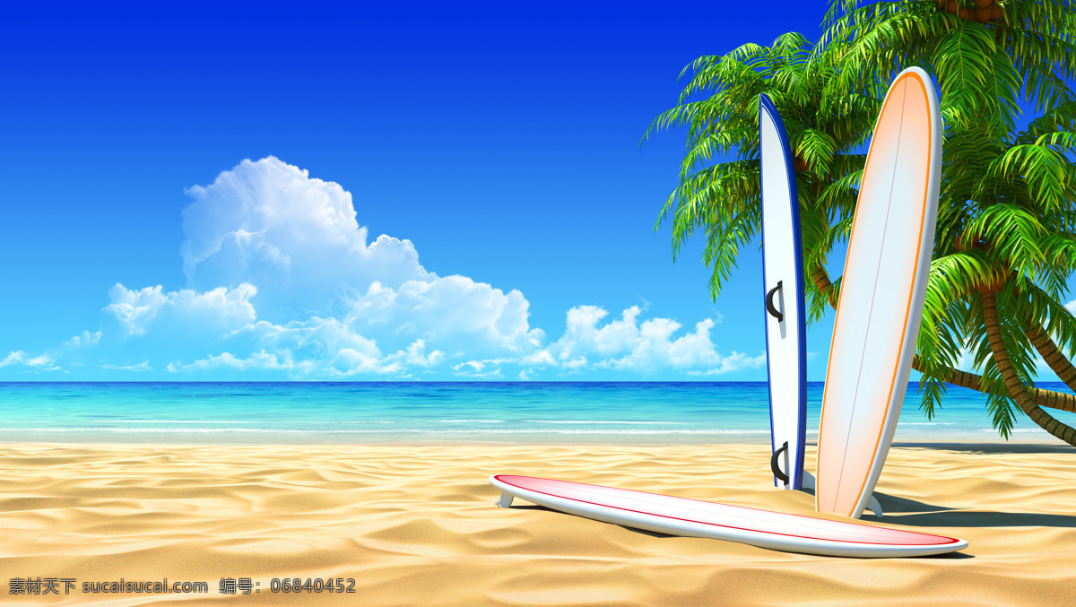 沙滩 风景 沙滩风景 冲浪滑板 海滩 椰树 海水 蓝天白云 大海 大海图片 风景图片