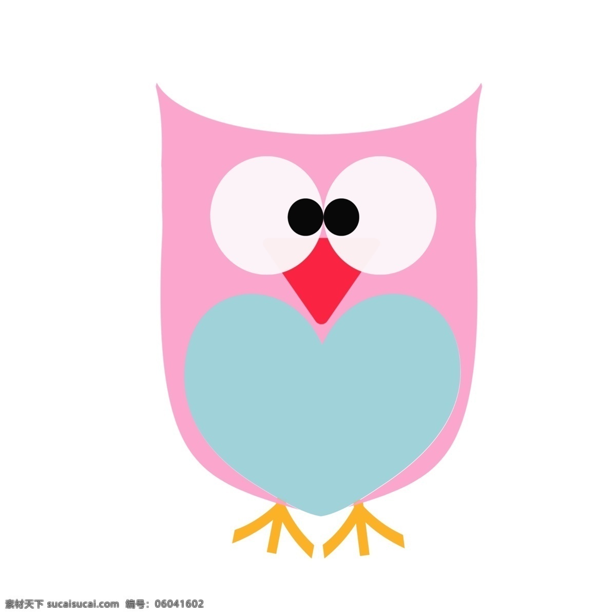 卡通 可爱 粉色 小鸟 粉色的小鸟 可爱的动物 卡通的小鸟 动漫 蓝色爱心 几何图形 免抠图像 简约图形