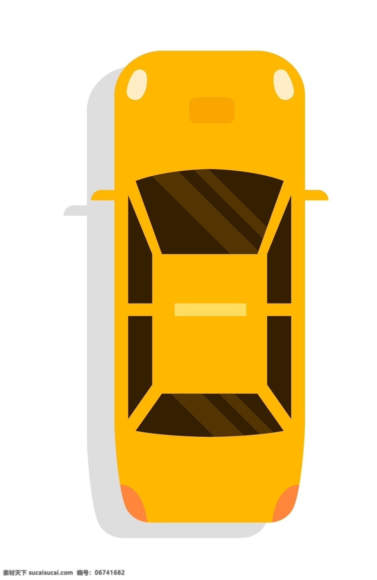 黄色 小汽车 插画 黄色的汽车 卡通插画 汽车插画 进口汽车 国产汽车 高端汽车 长长的汽车