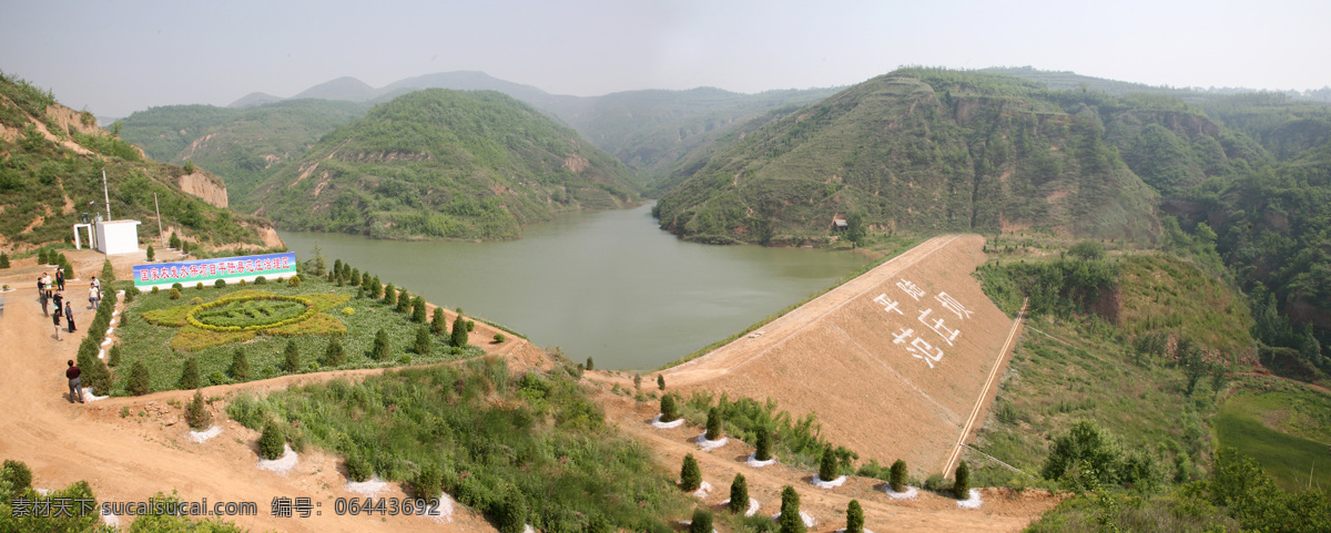 水坝 清水 山峦 护坡 坝体 河堤 山水风景 自然景观