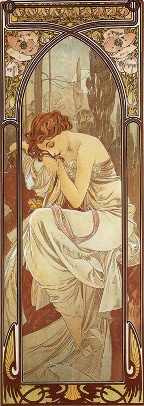 位图免费下载 服装图案 位图 插画师 alphonse mucha 面料图库 服装设计 图案花型