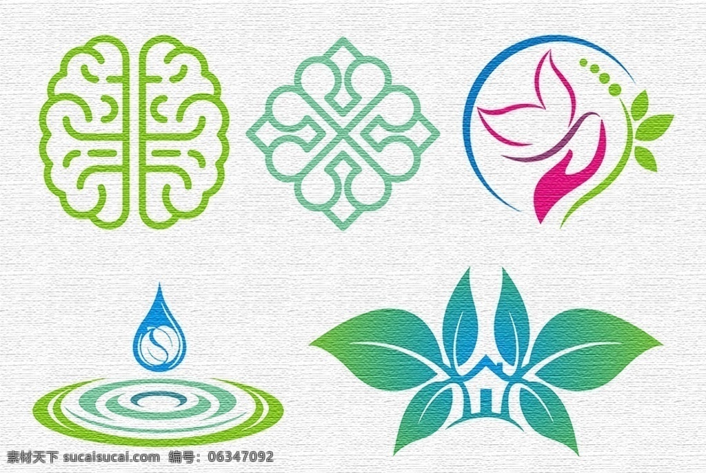 标志设计 人脑标志 手形标志 手掌标志 树叶标志 水滴标志 房屋标志 地产标志 标志图标 企业 logo 标志