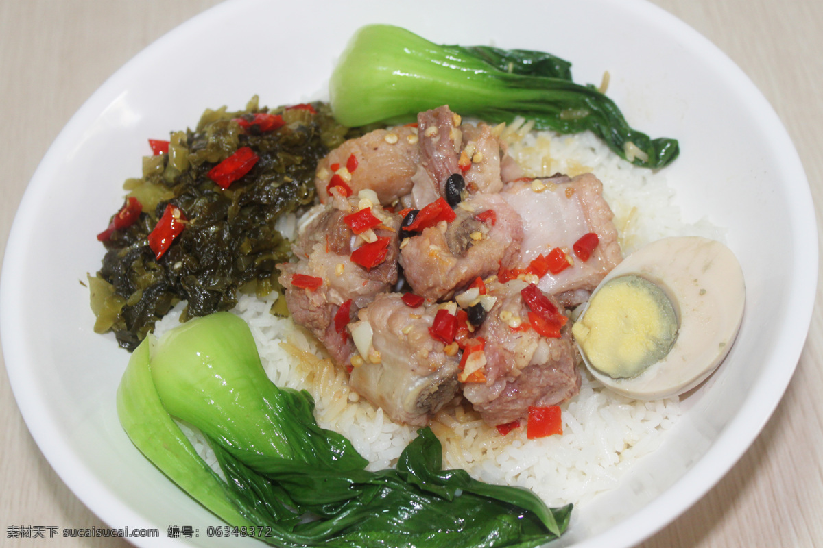 红烧肉饭 剁椒蒸排骨 排骨饭 酸菜排骨 排骨鸡蛋饭 青菜炒排骨 传统美食 餐饮美食