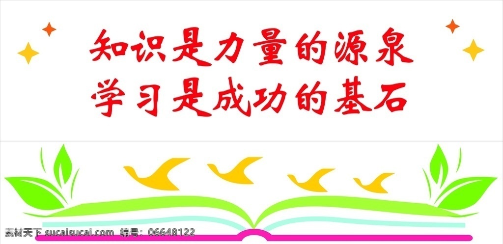学校文化墙 知道 力量 源泉 知识 是力量的源泉 学习 是成功的基石