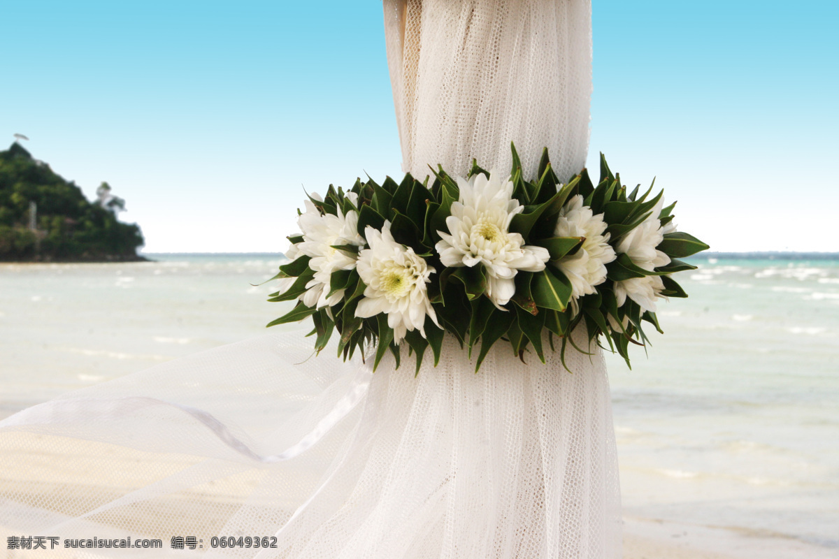 海边 浪漫婚礼 婚礼 浪漫 卡通 动漫 可爱