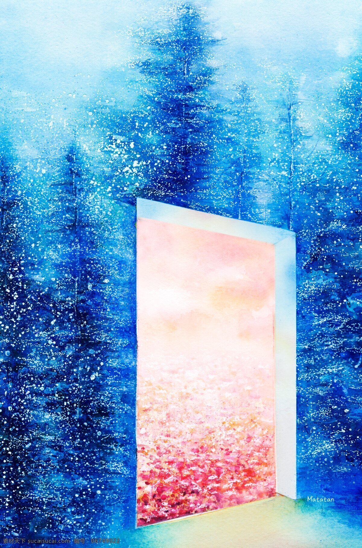 春天来了 冬季 春季 自然 树 花 水彩 手绘 雪 爱 怀旧 花卉 快乐 情感 森林 天空 梦想 壁纸 动漫动画 风景漫画