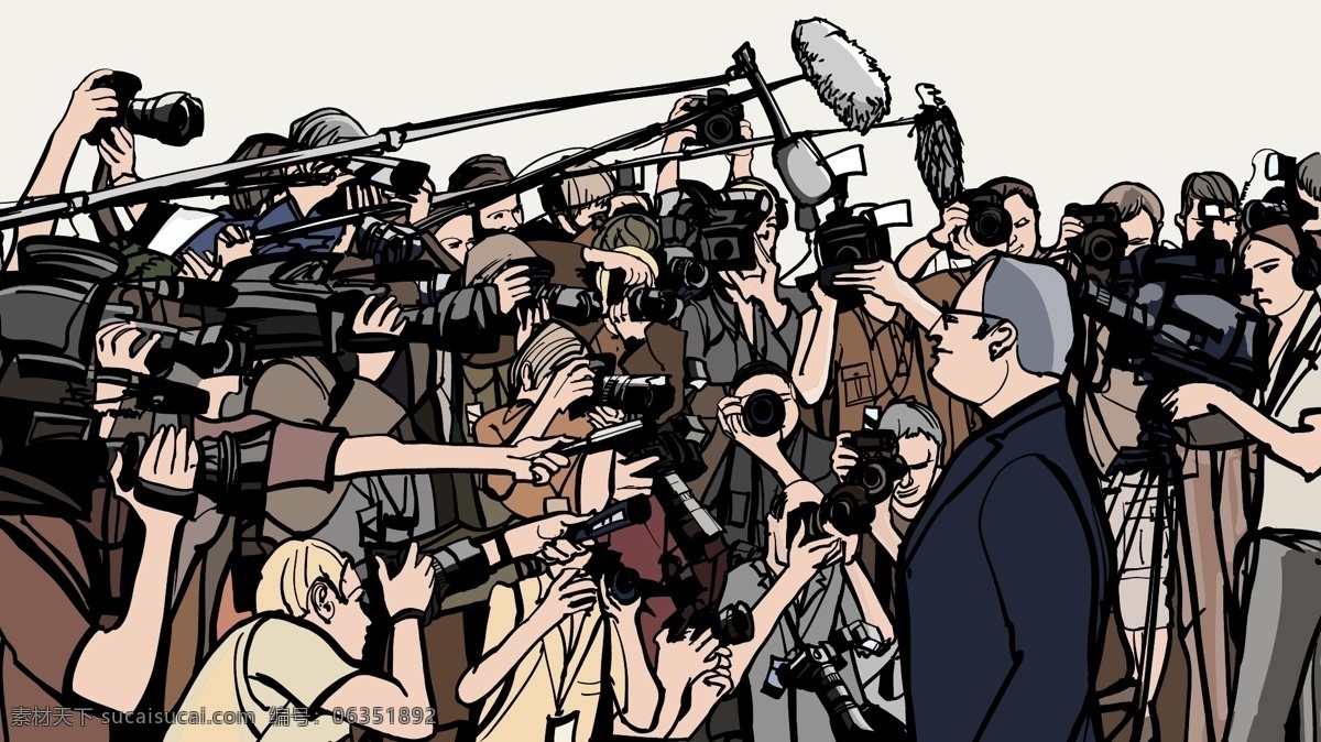 记者 主持人 新闻人 新闻媒体 媒体人 主播 新闻 现场直播 媒体 传媒 新闻采访 卡通设计