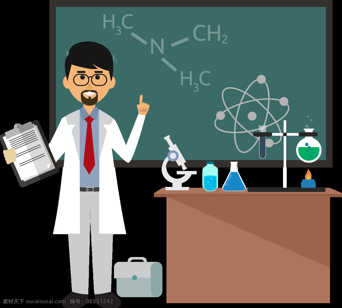 化学课 化学上课 化学老师剪影 化学插图 化学