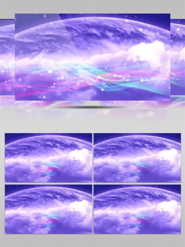 蓝色天空 视频 星星白云 美丽风景 田园风光 高质量 背景 蓝色花开 特效