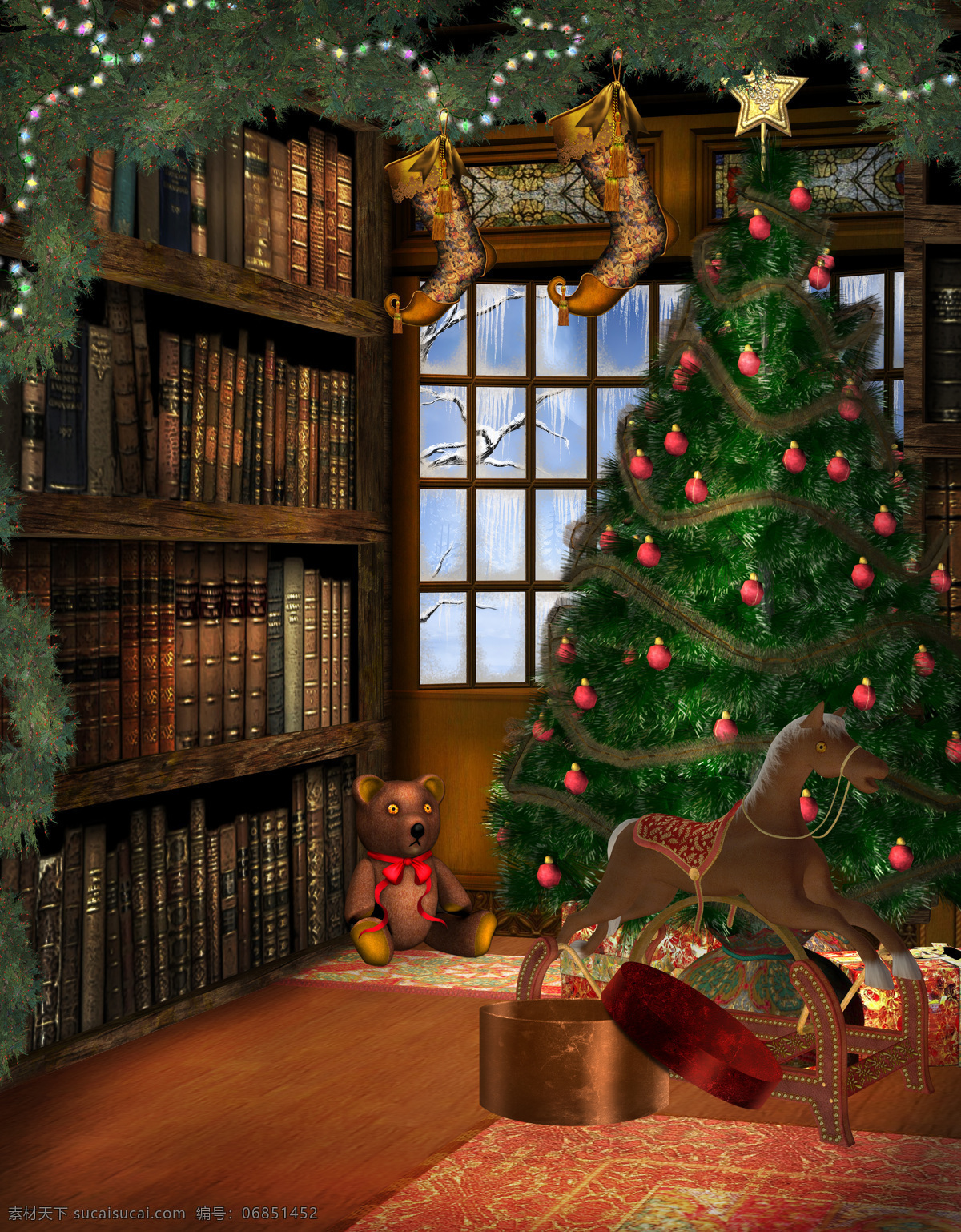动漫动画 风景漫画 梦幻 圣诞背景 圣诞 背景 模板下载 圣诞节 圣诞树 设计素材 圣诞玩具 童话背景 相片模板 童话风格 psd源文件