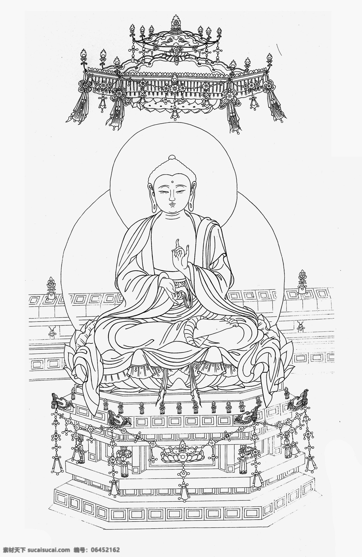 白描 宝座 传统 佛教 佛祖 工笔 古典 国画 宝林寺 佛像 设计素材 模板下载 宝林寺佛像 宗教 菩萨 神仙 袈裟 赤脚 华盖 莲台 线描 装饰 民族风 中国元素 白描大图 绘画书法 文化艺术