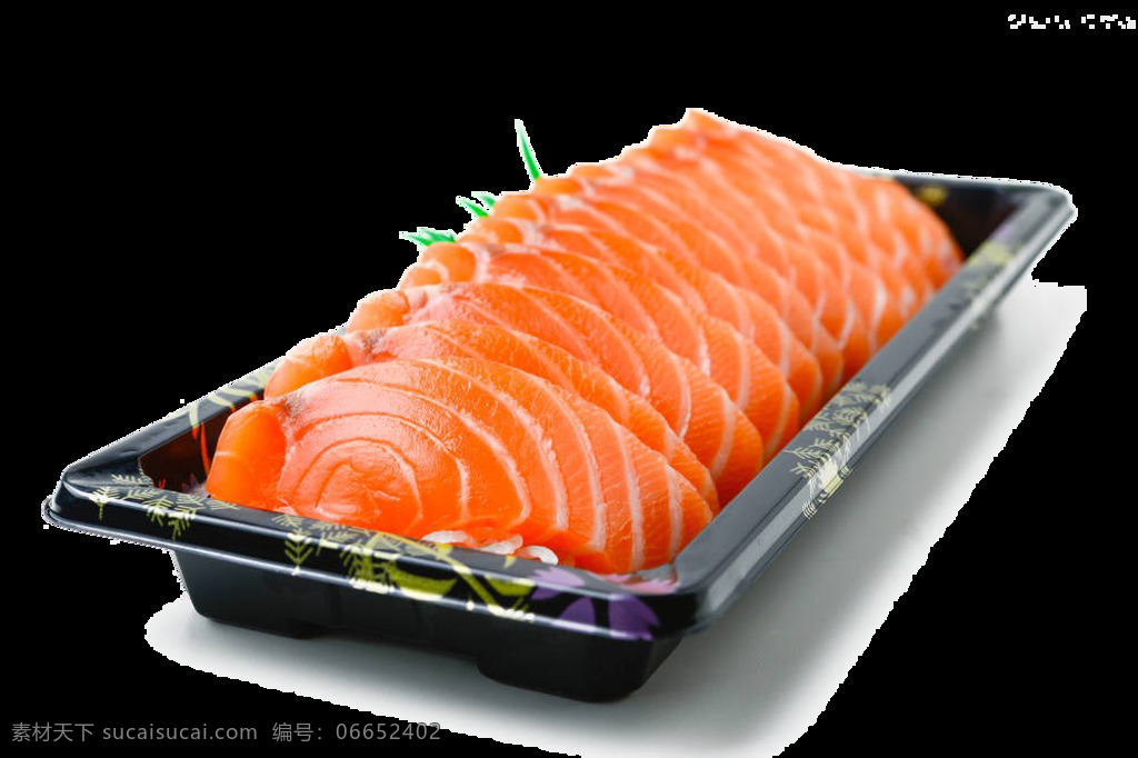 清新 盒装 三文鱼 料理 美食 装饰 元素 刺身 日式料理 日式美食 深色盒子 装饰元素
