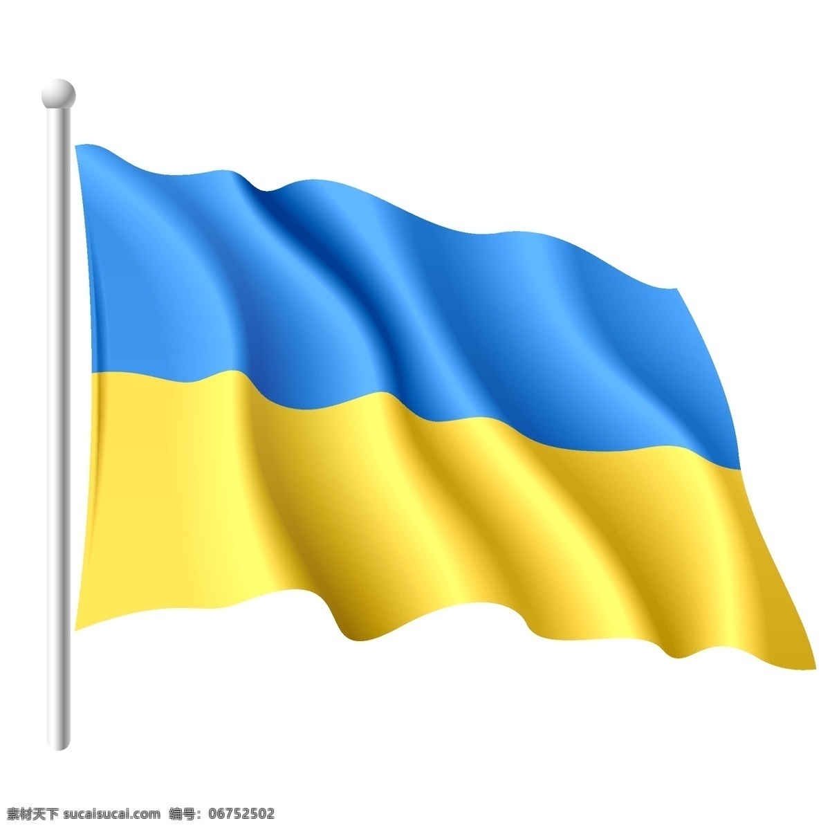 乌克兰国旗 乌克兰 国旗 标志 飘扬 矢量 图标 标签 logo 小图标 标识标志图标