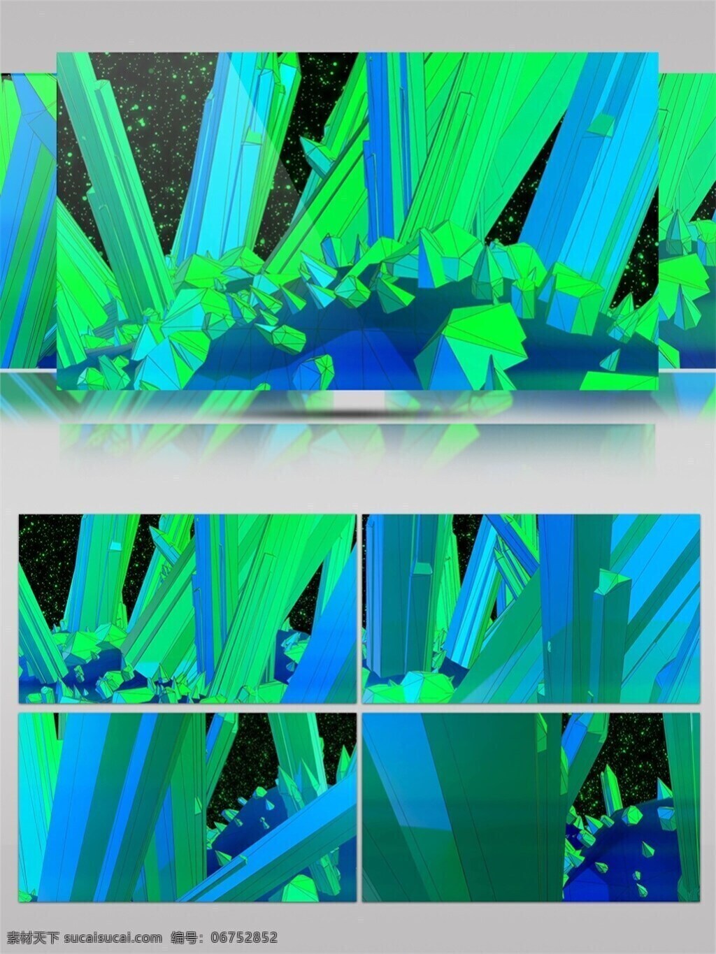 蓝绿色 密集 方块 视频 光衍射 光晕散射 蓝色 绿色 炫酷视频素材 转场背景
