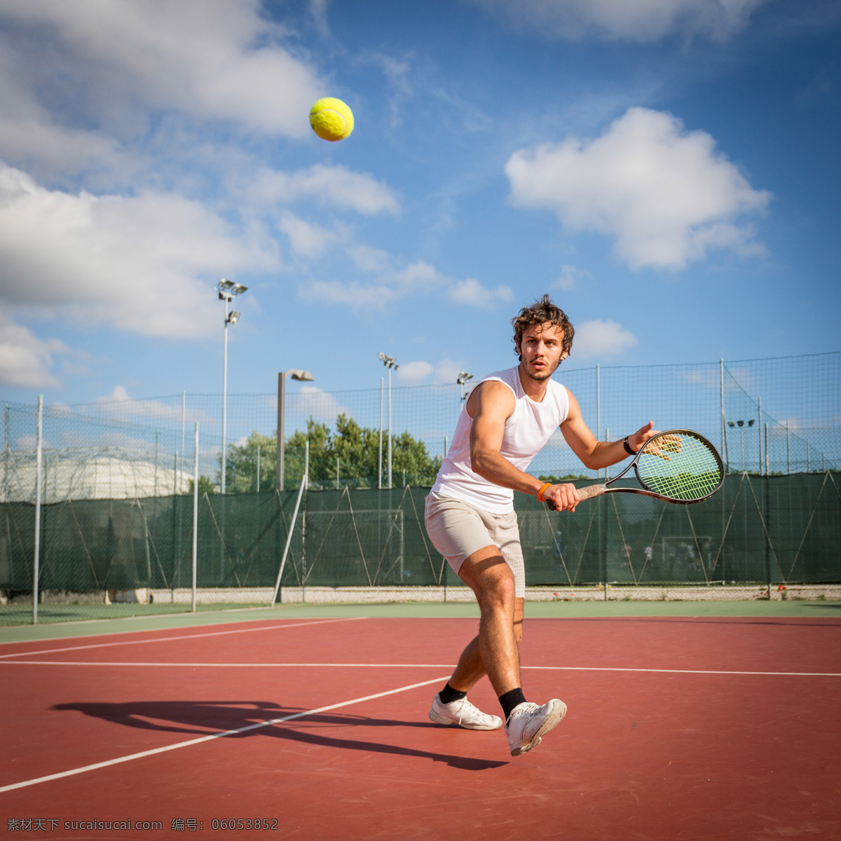 打球 时尚男人 网球广告 网球素材 体育 运动 健身 男性 人物 体育运动 生活百科