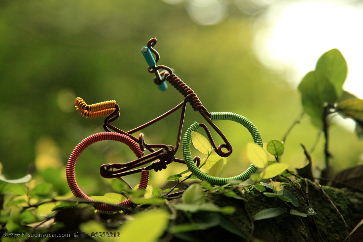 工艺自行车 饰件 手工 景观 野外 彩色 文化艺术