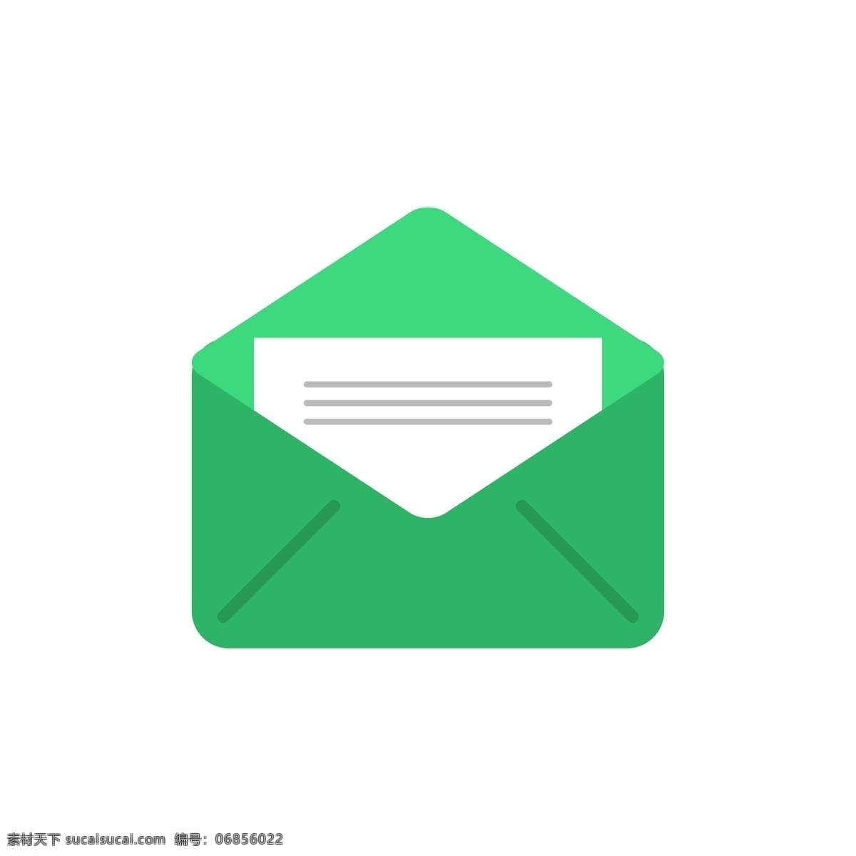 信件 信封 图标素材 绿色信封
