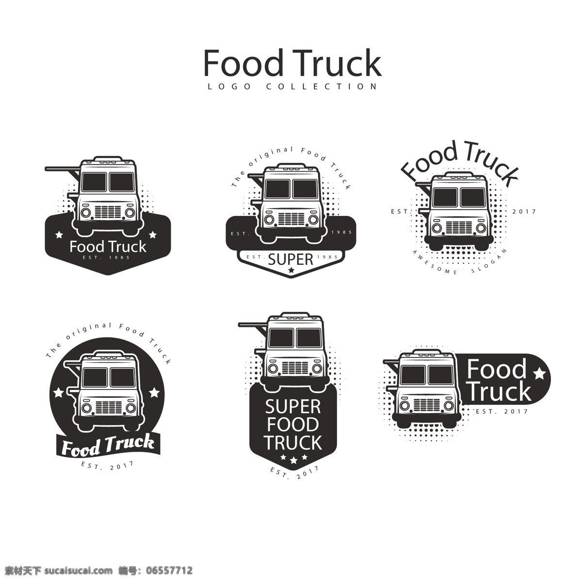 卡通 线描 卡车 插画 车 美食 汽车 食物