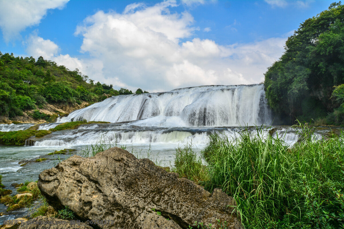 黄果树瀑布 自然 贵州 黄果树 瀑布 绿色 溪流 小溪 景色 山水 水 山水风景 自然风景 自然景观 自然风光
