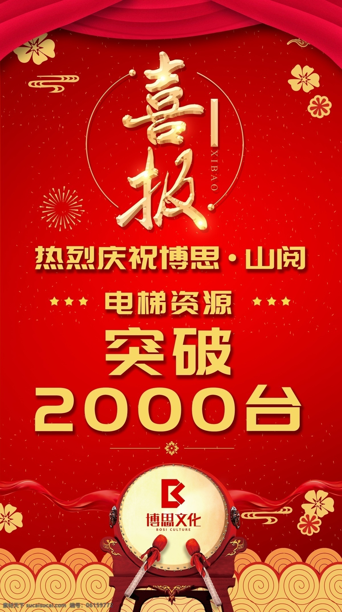 喜报 突破 庆祝 喜庆 欢乐 红色 喜讯
