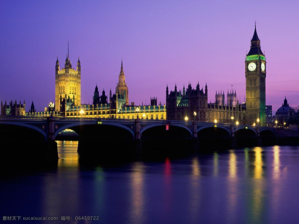伦敦 夜景 大本钟 伦敦大桥 风景 生活 旅游餐饮
