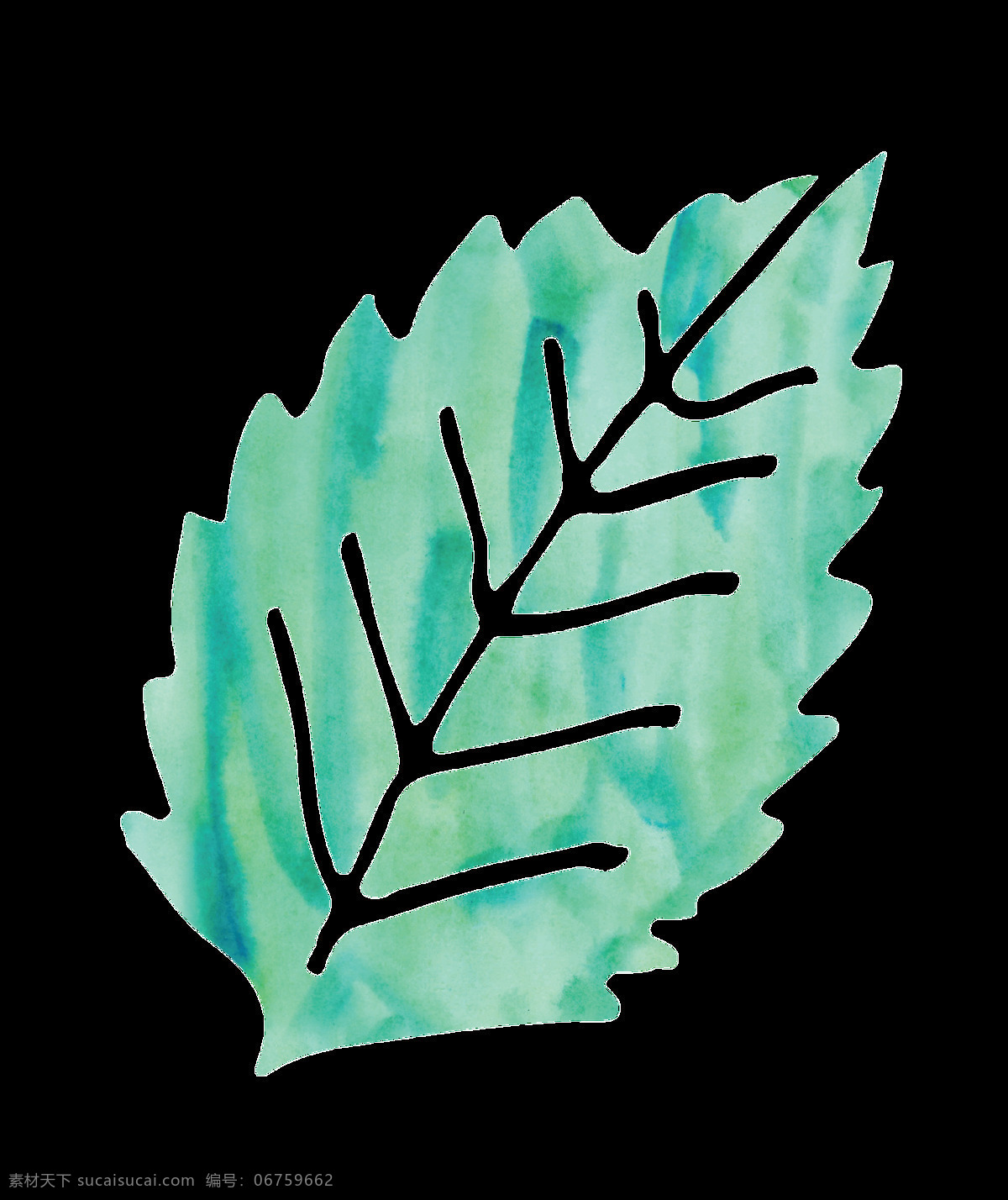 绿色 树叶 卡通 透明 水彩 免扣 手绘 透明素材 装饰 设计素材 淘宝素材 海报设计装饰 装饰图案