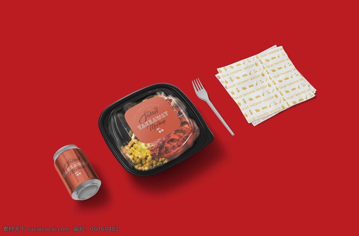 餐饮 外卖 包装盒 餐馆 食品盒 品牌样机 psd素材 分层