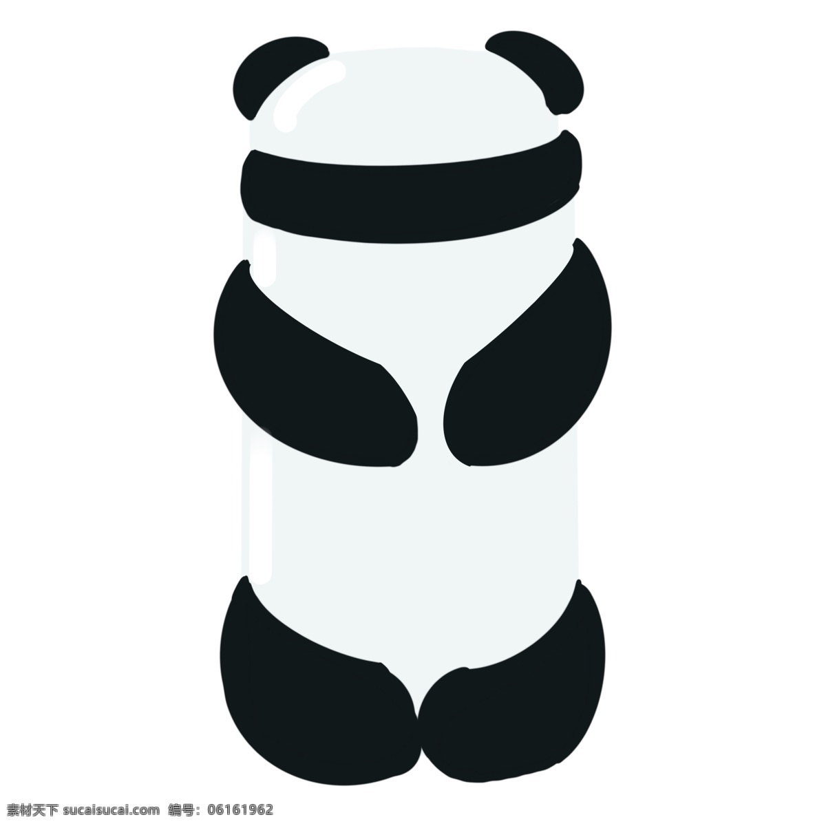 立体 熊猫 保温杯 儿童 喝水杯