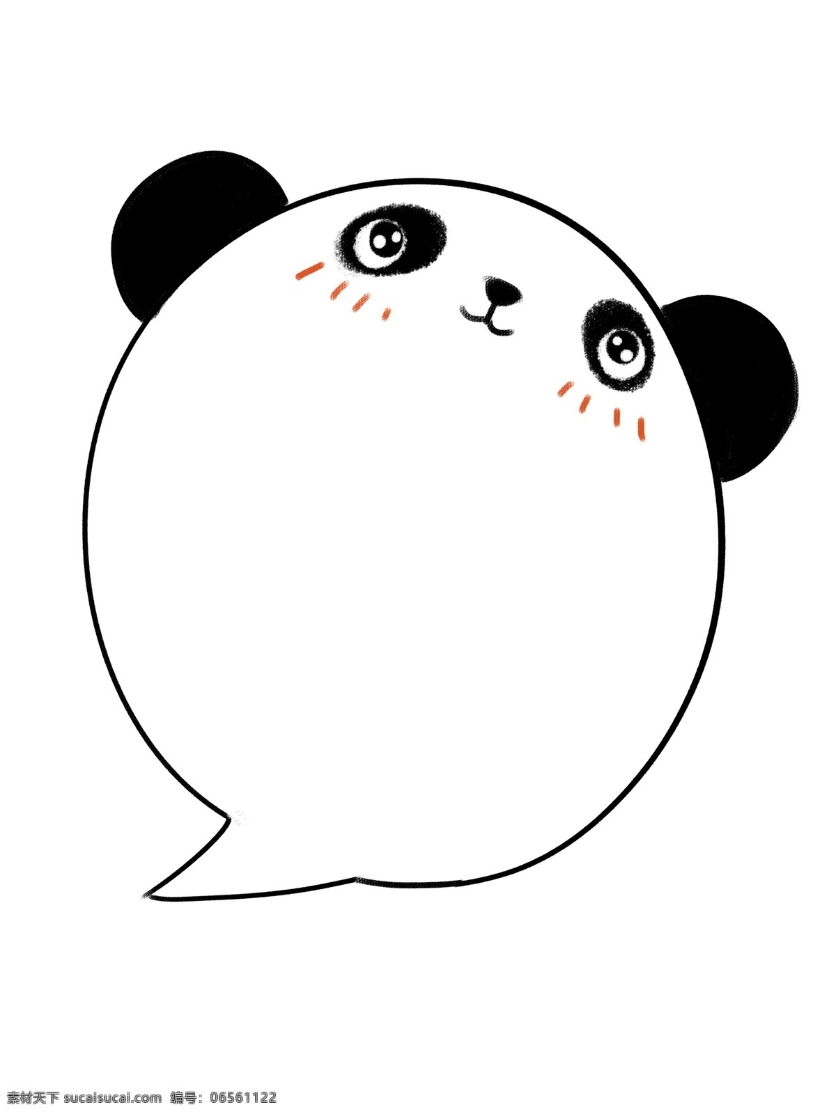 可爱 卡通 手绘 小 动物 熊猫 边框 微笑 大眼睛 可爱熊猫 可爱边框 可爱对话框 弹窗 小动物 熊猫对话框 熊猫边框