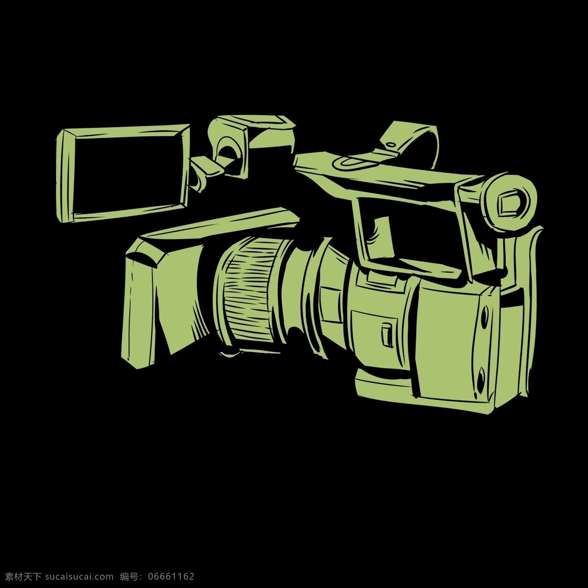 绿色 摄像机 插画 绿色的摄像机 漂亮的摄像机 创意摄像机 立体摄像机 精美摄像机 新闻摄像机