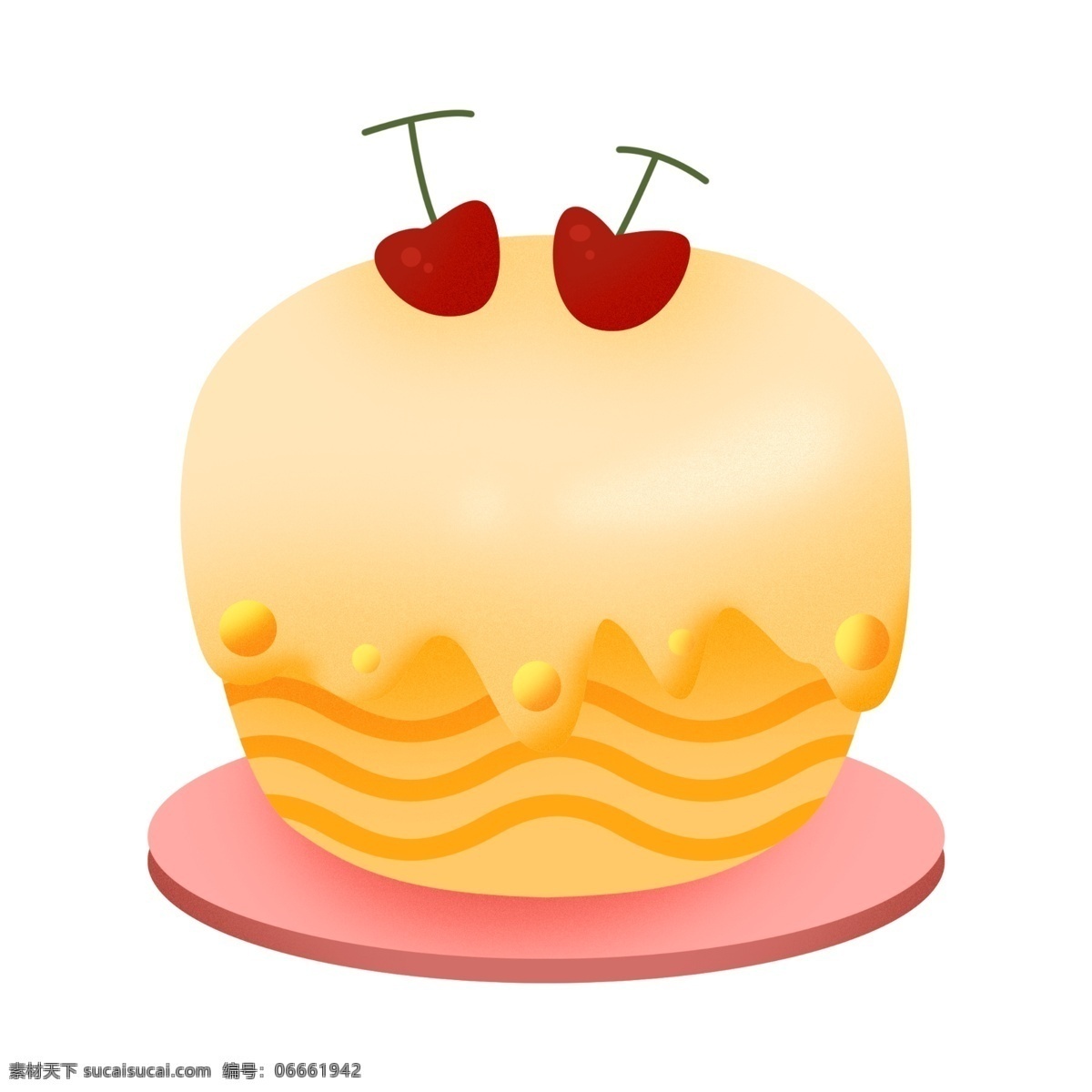 樱桃 装饰 小 蛋糕 生日蛋糕 水果 甜食