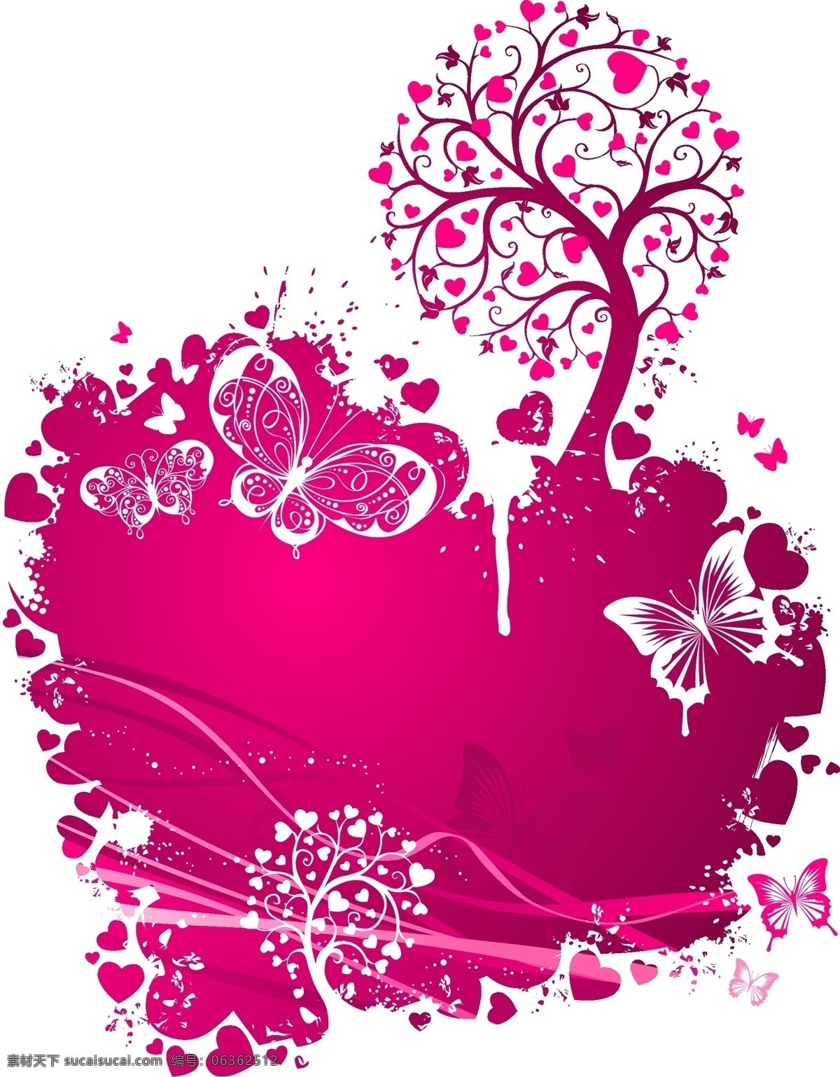 爱情 蝴蝶 花纹 花纹素材 经典花纹 精美的花边 情人节元素 时尚的花纹 时尚元素 树木 心形 款 漂亮 矢量 节日素材 情人节七夕