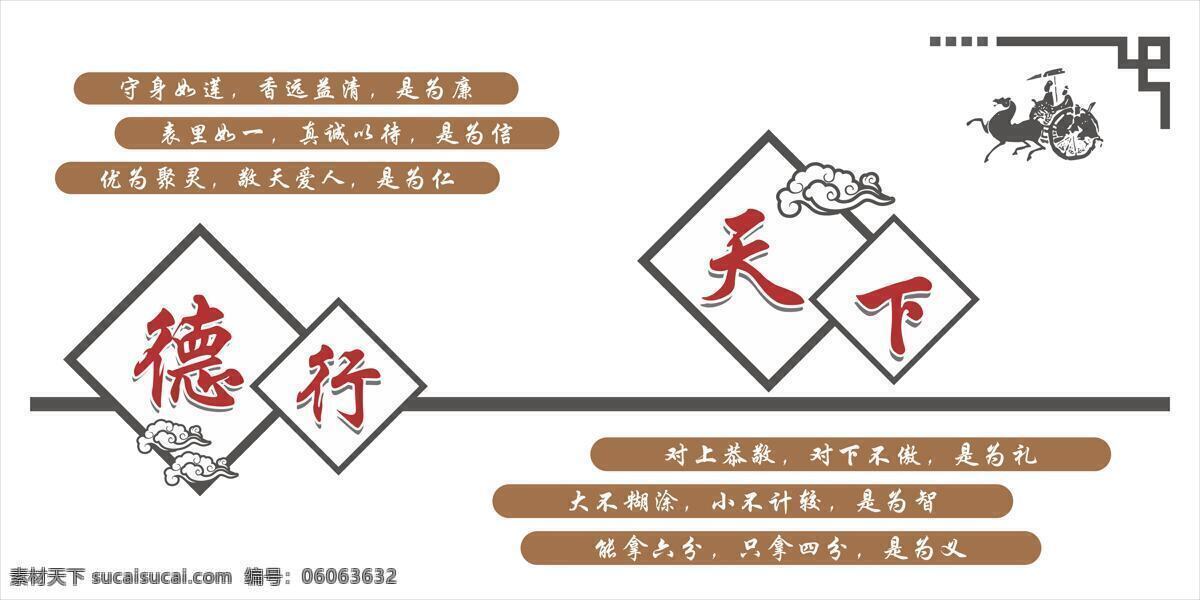 德行 天下 学校 文化 墙 学校文化墙 展板 孔子 教育 论语 德行天下