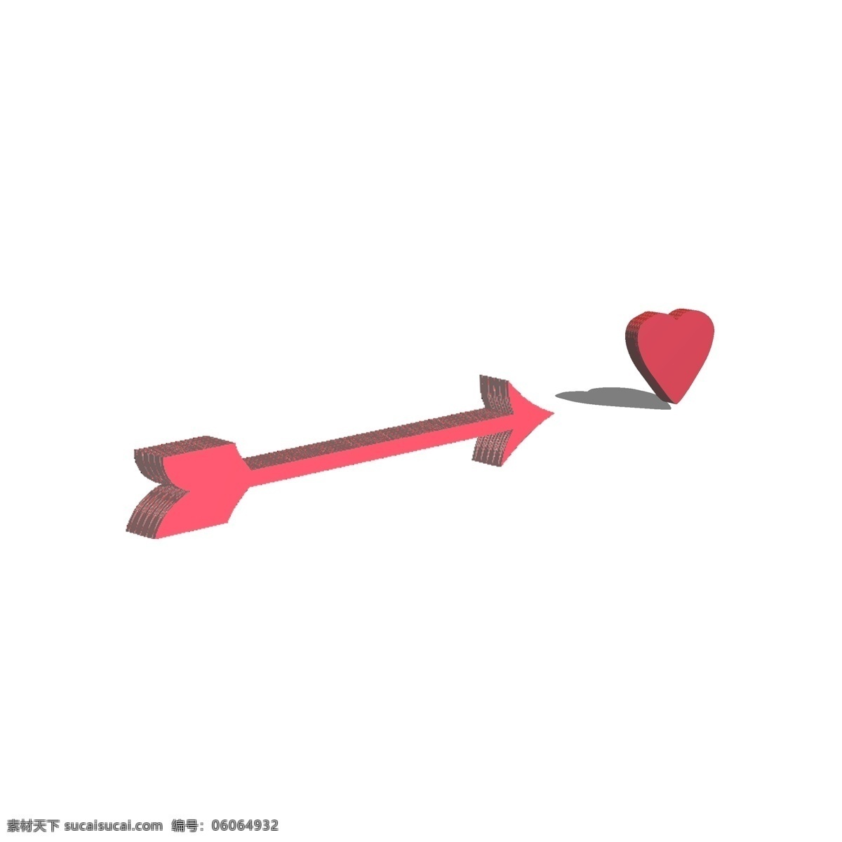 立体 红色 箭头 标志 3d箭头 装饰 指示箭头 标识 彩色箭头 立体标志 指向性标识 箭头图案 爱心
