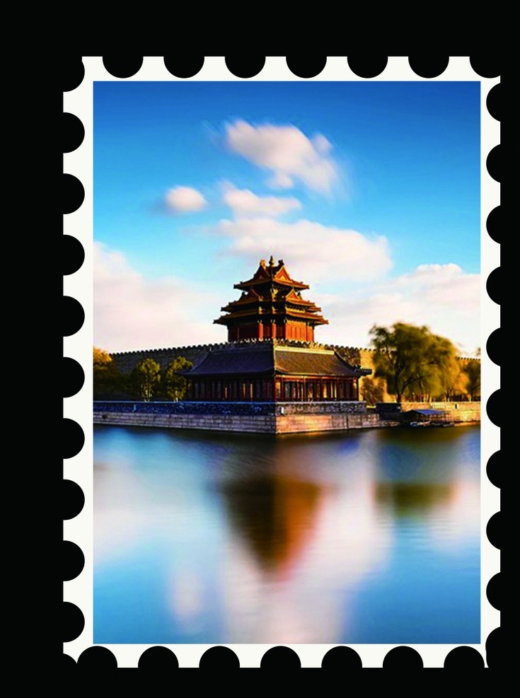 邮票 分层 管理 风景 美景 标志图标 其他图标