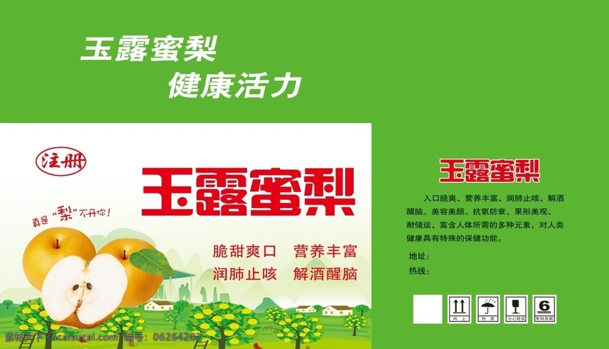 玉露 蜜 梨 食品 包装设计 雪梨 果园 果树 水果包装 玉露蜜梨 黄梨 真是梨不开你