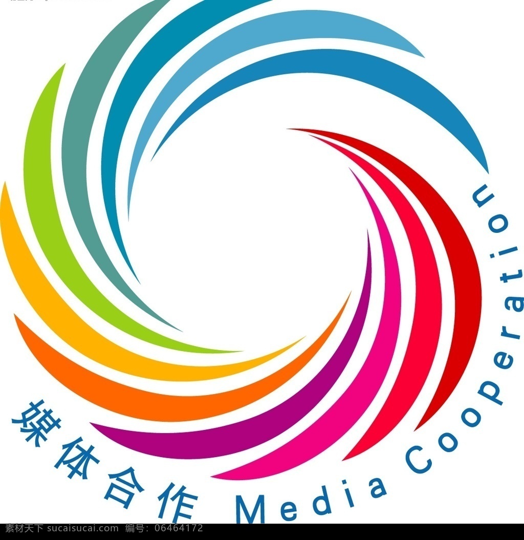媒体 合作 论坛 logo 彩色 标志 标识标志图标 公共标识标志 矢量图库