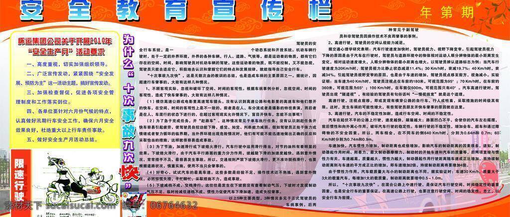 安全 教育 传宣 栏 红色 矢量祥云 树叶 展板模板 快巴 卡通摩托 酒后驾车 矢量