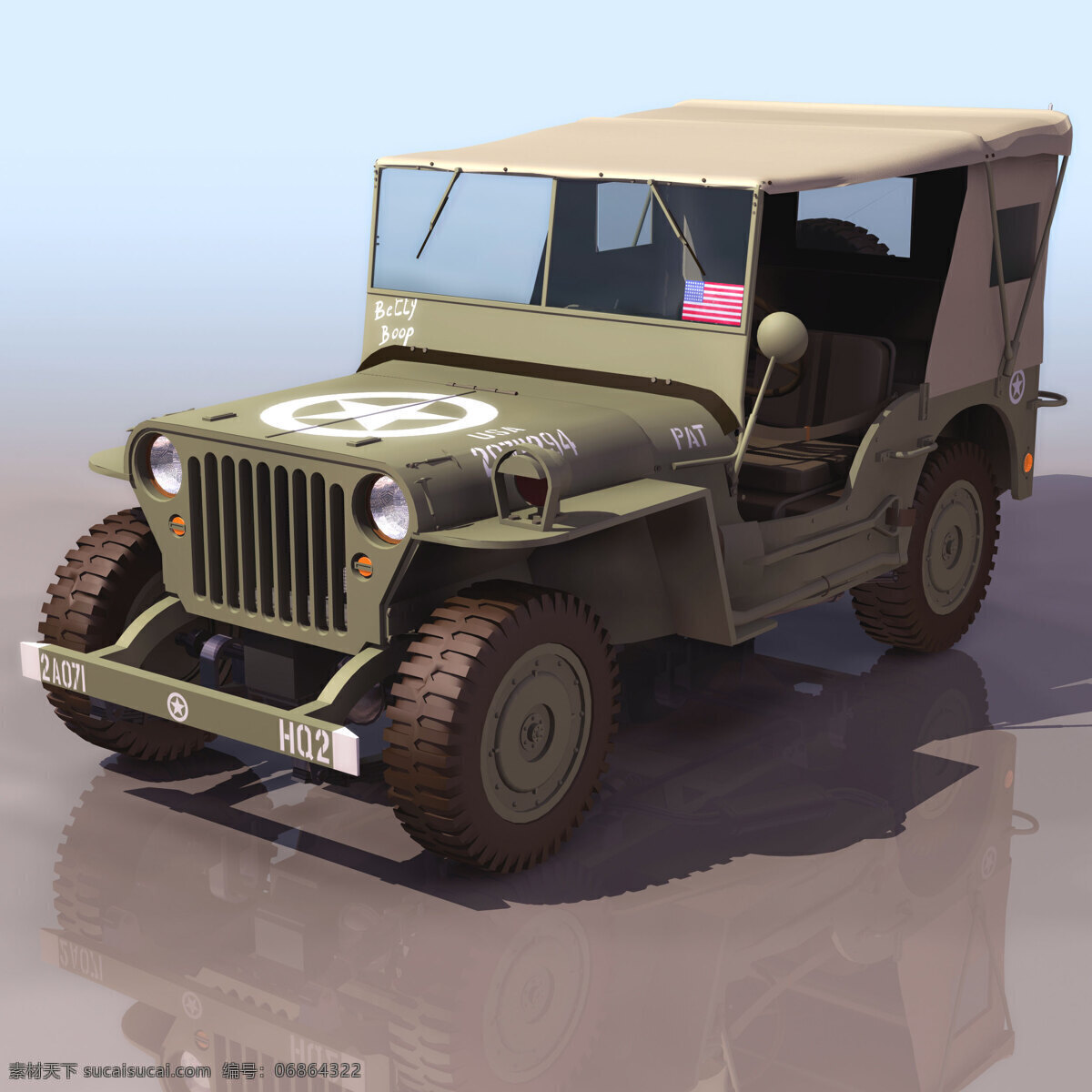 军用 汽车模型 willys 军事模型 军用汽车模型 陆军武器库 3d模型素材 其他3d模型