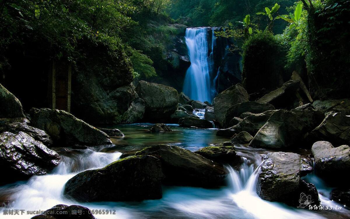 唯美 山水风景 流水 绿叶 山水 石头 唯美山水风景 风景 生活 旅游餐饮