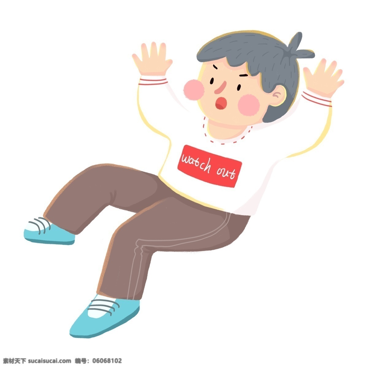 手绘 可爱 小 男孩 设计素材 免抠元素 人物 透明元素 手绘元素 儿童 卡通 时尚