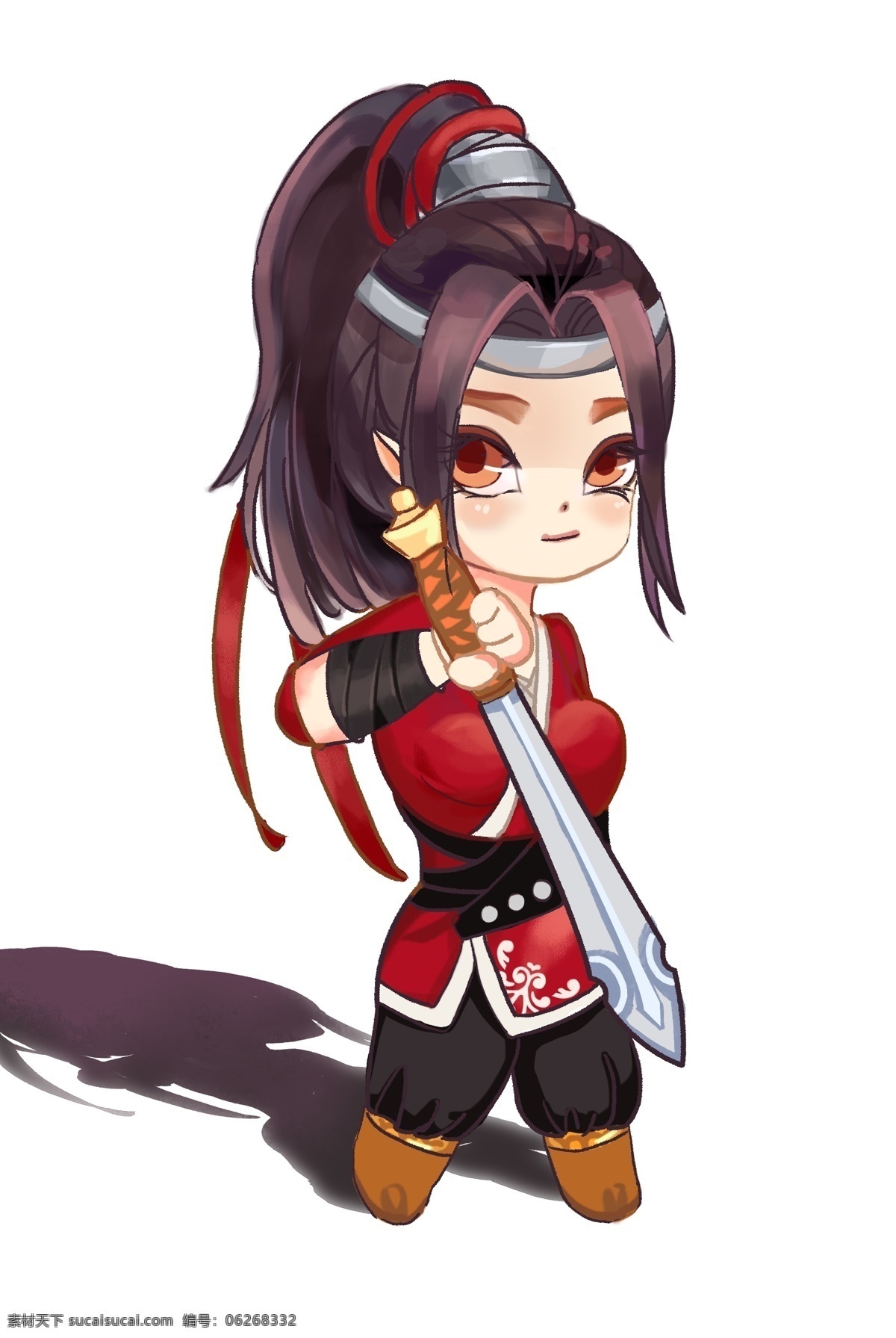 武侠 主题 q 版 红衣 侠女 q版 手绘 女孩 江湖 刀剑 武侠人物 肝胆相照 刀光剑影 卡通 美丽 青春 侠骨柔情 妩媚 萌 传统 中国风