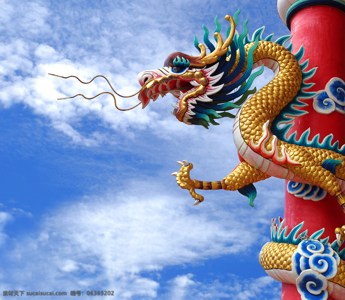 中国 龙柱 中国风 中国龙 金龙 龙 龙图腾 其他类别 生活百科