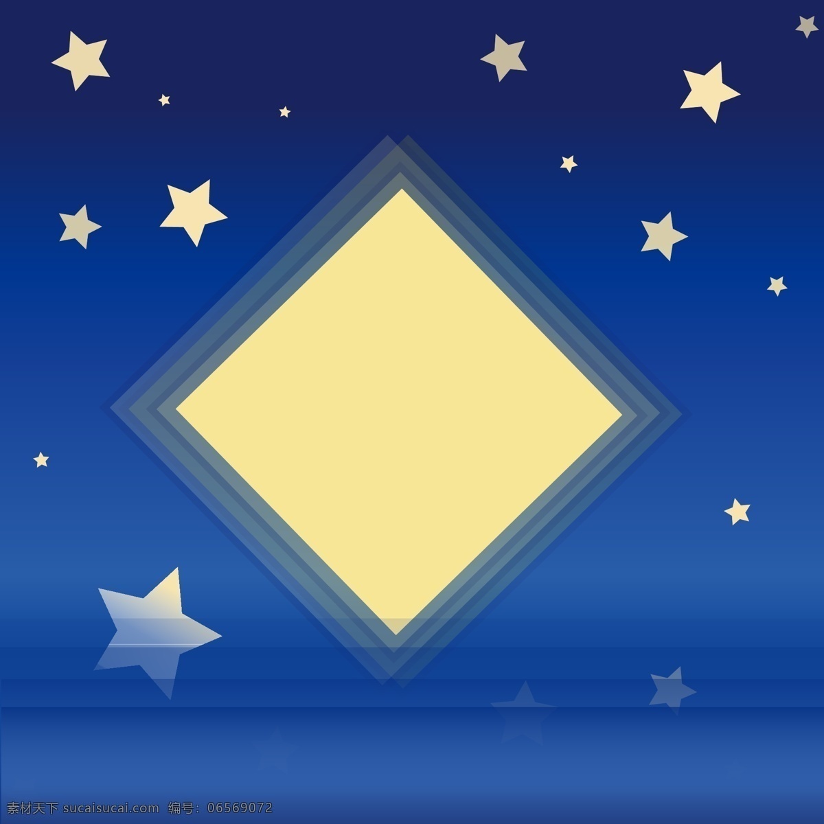蓝色 夜晚 星空 海水 夏日 水面 矢量 背景 图 海边