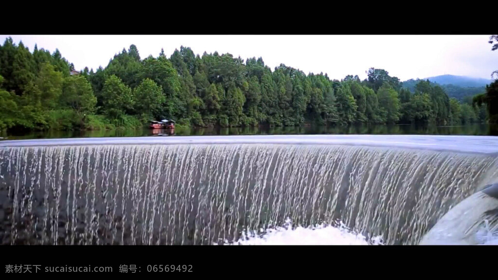 美丽 瀑布 人物 视频 风景