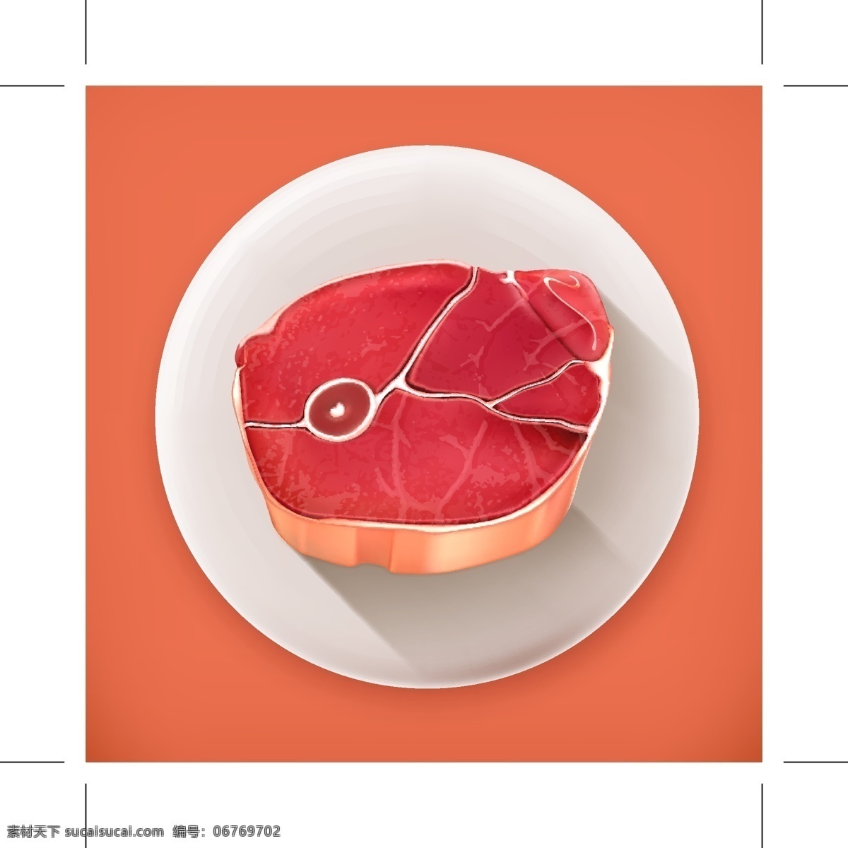 肉类食物图标 肉类 食物 图标 矢量素材 设计素材 背景素材