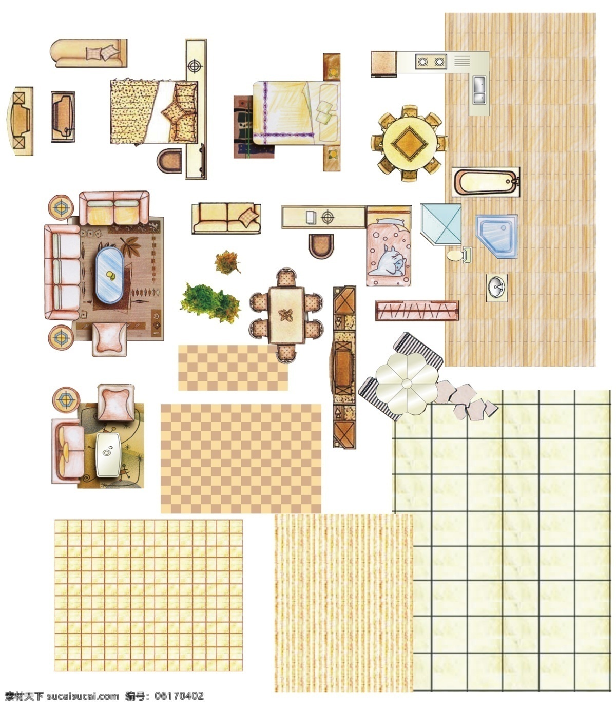 平面彩图 平面素材 彩图专用 地毯 沙发 彩图常用图库 分层 源文件