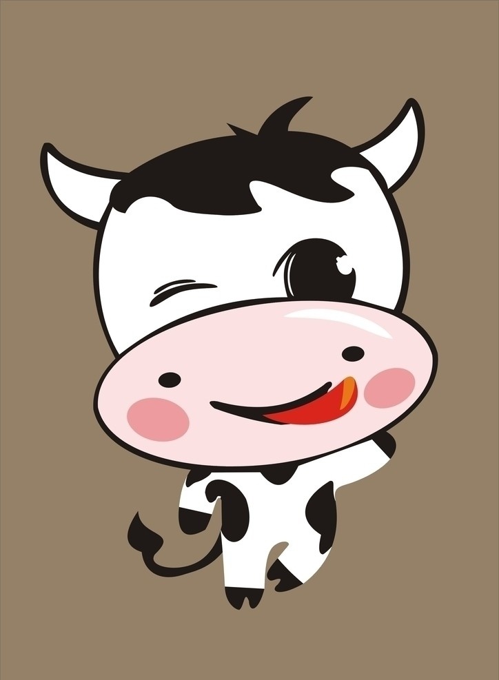 卡通牛 牛 奶牛 小牛 卡通 动物 动漫 动画 矢量素材 其他矢量 矢量