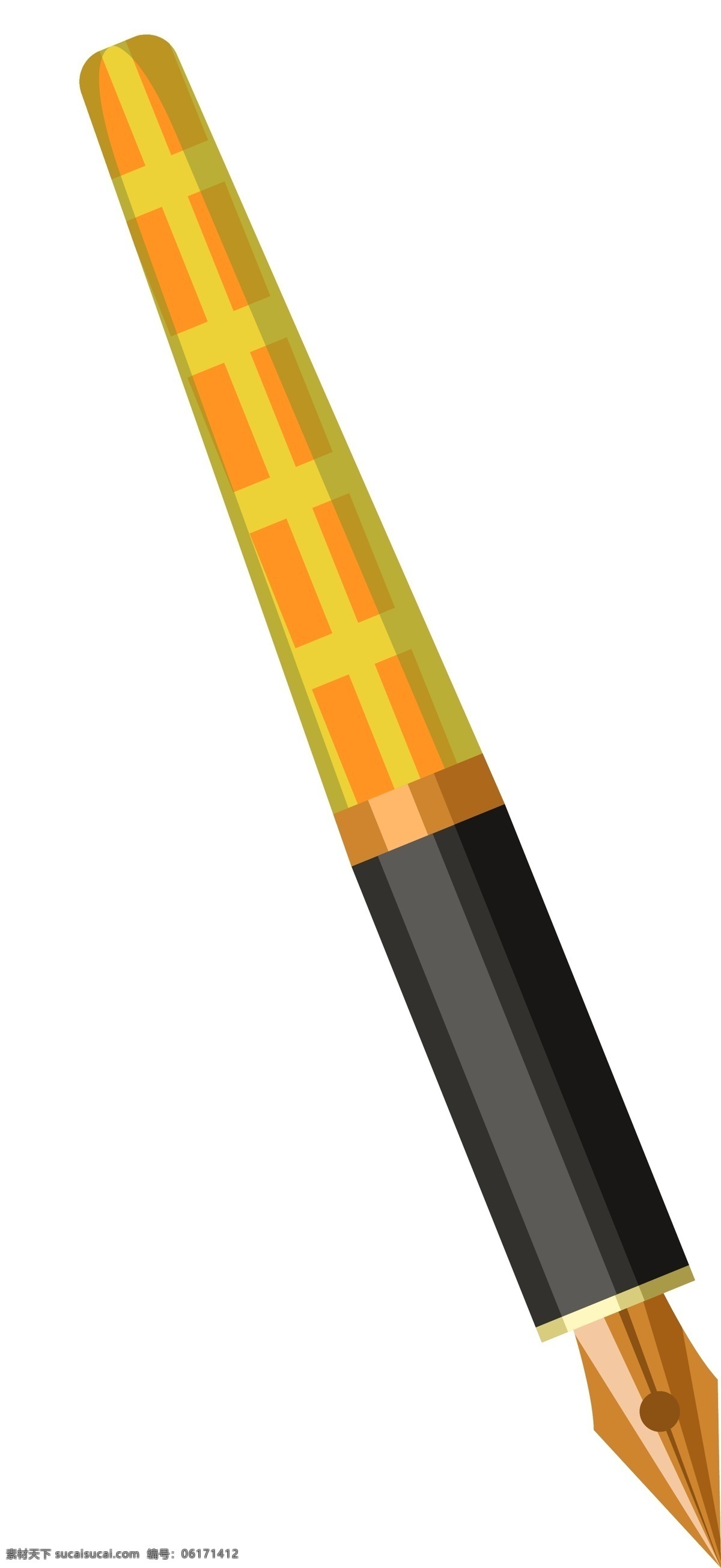 教学 笔 的卡 通 插画 教学的笔 卡通插画 笔的插画 铅笔 文学的笔 写字的笔 手持笔 黄色的笔