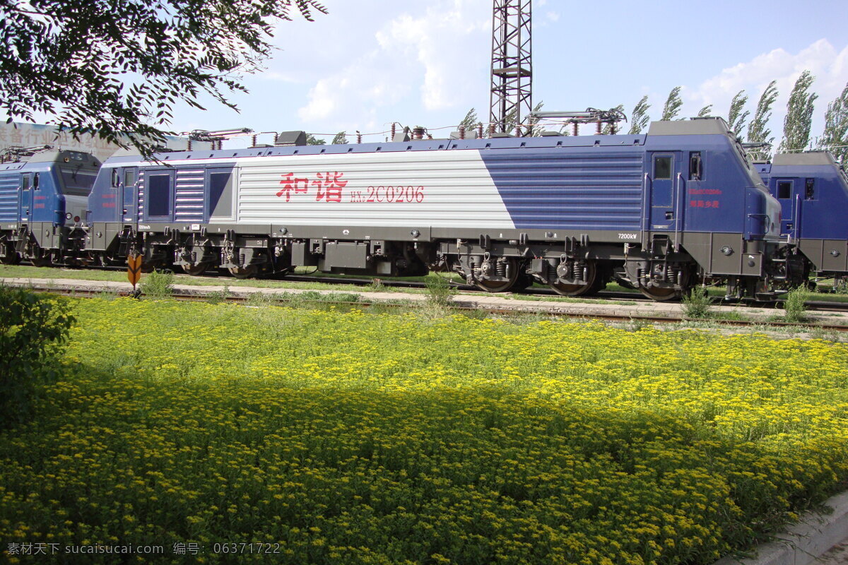 电力机车 和谐 火车头 机车 交通工具 现代科技 矢量图